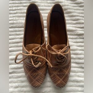 Pikolinos Women’s Lace Up Leather Lined Oxford Cut Out Heels EU 41 US 10.5